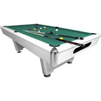 Biliardo stalas Triumph Plus, Pool, 8 ft, matinis baltas, Club Cloth geltonai žalias