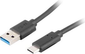 Lanberg CA-USBO-31CU-0018-BK USB cable 1.8 m USB 3.2 Gen 1 (3.1 Gen 1) USB C USB A Black