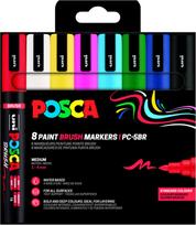 Posca - Brush PC-5BR set, 8 pcs (401676)