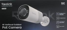Reolink PCRPB4K02 Smart 4K 133° View PoE Bullet Camera with 5× Optical Zoom | Reolink Smart 4K 133° View PoE Camera with 5× Optical Zoom | RP-PCB8MZ | 24 month(s) | Bullet | 8 MP | F2.7-13.5mm/F1.6 | IP67 | H.265/H.264 | Micro SD, Max. 512GB | UNPACKED,
