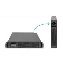 Digitus UPS Online Rack DN-170093, 1000VA, 1000W, 2x12V/9Ah, 8xC13, USB, RS232, RJ45, 4h įkrovimas, 0-90% RH
