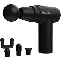 Homedics Masažo prietaisas PGM-45BK, 6 greičių, 4 antgaliai, USB įkrovimas, 3h veikimo laikas