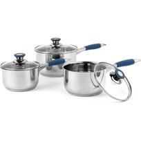 Russell Hobbs puodų rinkinys RH01178EU, 16cm, 18cm, 20cm, nerūdijantis plienas, silikono rankenos