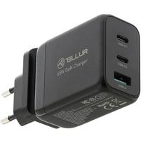 Tellur Įkroviklis TLL151451, 65W, 2xUSB-C, USB-A, AC 100-240V, 1,5A, 5V/3A, 9V/3A, 12V/3A, 15V/3A, 20V/3,25A, 4,5V/5A, 5V/4,5A