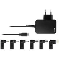Tracer Prime 65W Universalus 7in1 Nešiojamo kompiuterių Įkroviklis TRAAKN47202, 65W, 1.78m, 7 adapteriai, USB-C, Greitas Įkrovimas