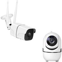 Denver Išmanioji lauko IP kamera SHO-110x2 + vidaus IP kamera SHC-150x2 118101110043, 1 Mpix, 720P, IP65, Tuya Smart