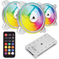 White Shark Aušintuvas NEBULA-2-W, 120x120x25mm, RGB, 12V, 2000mW, 25dB, 31CFM, Hidraulinis guolis, 1100±10%, 5-12V