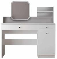Kosmetinis staliukas Kalune Design Harmony 2 Square, balta sp., 135 cm x 124 cm x 40 cm