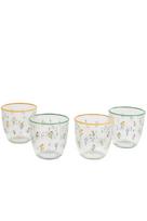 Stiklinių komplektas Hermia Botanical, stiklas, 0.29 l, 4 vnt., įvairių spalvų