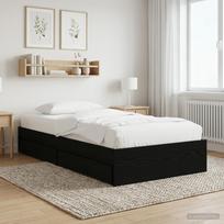 Lovos rėmas su saugojimu su stalčių Juodojo ąžuolo 80 x 200 cm