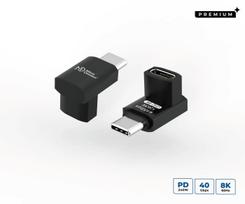 MicroConnect Premium USB4 3x2 USB-C angled  adapter, 240W, 40Gbps Premium