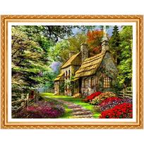 Needlework Diy Embroidery House Villa Hovel European Home Diamond Painting Cross Stitch Decor 20X30CM