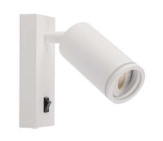 Sieninis akcentinis šviestuvas su jungikliu 1xGU10/35W/230V balta