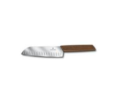 Victorinox - santoku virtuvinis peilis SWISS MODERN 17 cm riešutmedis