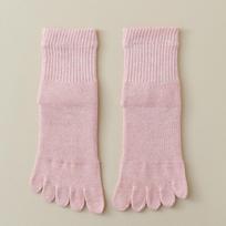 Women's Winter Five-Toe Terry Socks: Mid-Tube, Thick, Warm, Plus Velvet, Deodorant, Sweat-Absorbent Cotton, Split Toe. One Size