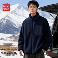 MINISO Men's Fleece Lined Stand-Collar Jacket XL