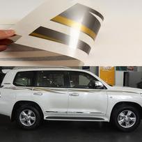 Automobilių lipdukų mada, skirta Toyota Land Cruiser 200 LC200 2008–2015 m. automobilio kėbulo vinilo lenktynėms sportiniam lipdukui ant galvos Style 5 gray