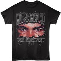 Muhammad Ali T-shirt vyrams ir moterims Stiklo šukės - Juodas grafinis apvalus kaklas, trumpomis rankovėmis marškinėliai - Bokso T-shirt'ai S