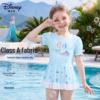 Disney Girls' One-Piece Dress Swimsuit 130