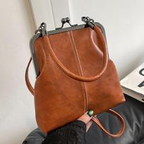 Travel Accessories Women's Fashion Crossbody Bag with Twist Lock Closure, Removable Shoulder Strap Handbag, Solid Color