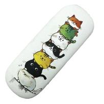 Cartoon Cats Glasses Boxes Holder Stress Resistance PU Leather Sunglasses Bag Multifunctional Creative Myopia Glasses Case