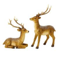 Mr. And Mrs. Santa Claus Figurine Hand-Painted Christmas Resin Ornament Couple Gingerbread Man Elk Statue for Holiday Table Mantel Decor 15cm B