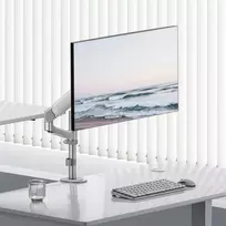 „Ergo Office“ monitoriaus laikiklis / pakaba, dujinė spyruoklė, 17–32 coliai, 1–10 kg, matinė balta spalva, maks. VESA 100x100, ER-691 W