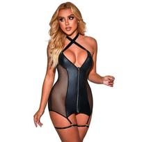SUBBLIME - odinė juoda sexy suknelė S/M