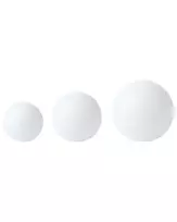 3 LED saulės energija maitinamų sodo šviestuvų rinkinys LOBAINA su nuotolinio valdymo pulteliu Baltas