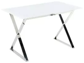 Valgomojo stalas ATTICA baltas 120 cm 70 cm grūdintas stiklas