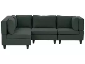 4 vietų modulinė kampinė sofa UNSTAD dešininė, tamsiai žalia