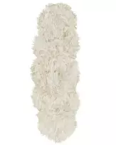 Dirbtinio kailio kilimas MAMUNGARI smėlio spalvos 60 x 180 cm
