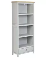 Knygų lentyna 4 lentynų CLIO 180 cm šviesiai pilka