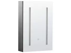 Pakabinama vonios kambario spintelė su LED veidrodžiu CAMERON 40 cm 60 cm juoda
