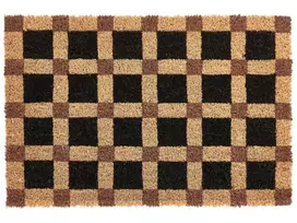 Durų kilimėlis VILLASIS smėlio/juodas 40 x 60 cm kokoso pluoštas