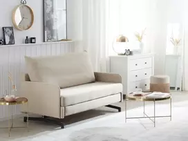 Dvivietė išskleidžiama sofa BELFAST smėlio spalvos