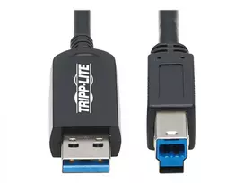 Eaton Tripp Lite Series USB 3.2 Gen 1 Plenum-Rated Fiber Active Optical Cable (AOC) - A/B M/M, Juoda, 20m - USB laidas - USB A tipas (vyriškas) į USB B tipą (vyriškas) - USB 3.2 Gen 1 - 20,0 m - P