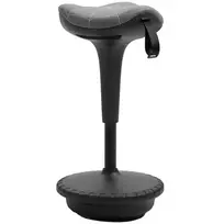 Vinsetto biuro kėdė su pasukimo funkcija, ergonomiška, reguliuojamo aukščio 65,5-83,5 cm, 120° pakreipiama, pilkos spalvos