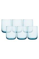 Stiklinių komplektas Hermia F10000059, stiklas, 0.28 l, 6 vnt., turkio sp.