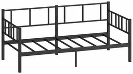 Lova viengulė Kalune Design, 90 x 200 cm, juoda sp., be čiužinio, su grotelėmis