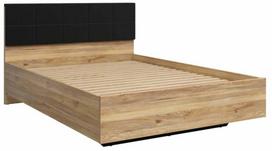 Lova pusantros vietos Henson L153-LOZ/140/A1-DMU/CA, 140 x 200 cm, mauvella oak sp., be čiužinio, su grotelėmis