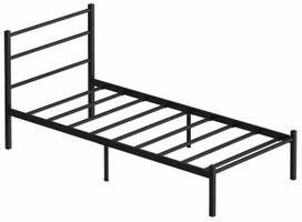 Lova viengulė Kalune Design Basic, 90 x 200 cm, juoda sp., be čiužinio, su grotelėmis