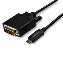 StarTech.com 10ft (3m) USB C į DVI laidas - 1080p (Single Link) USB Type-C (DP Alt Mode HBR2) į DVI-D skaitmeninį vaizdo adapterį - veikia su Thunderbolt 3 - nešiojamam kompiuteriui prie DVI monitoriaus