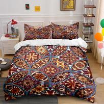 Geometric Floral Mandala Bedding Set Bedding set (1 duvet cover, 2 pillowcases, duvet not included) 135x200cm