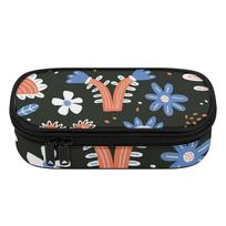 Pen Case Large Capacity 300D Polyester Zip Around Closure with Main Compartment Mesh Pocket and Pen Slots for Classroom Use One Size
