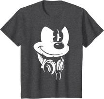 New Disney - Mickey Mouse Headphones Fashion Casual T-Shirt S-4XL Four Seasons XL