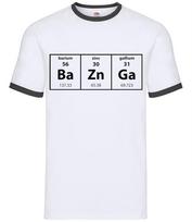 BaZnGa Periodic Element Table - Mens Ringer - Big Bang TV Show Theory Geek XS