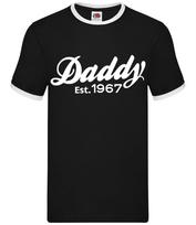Daddy Est. 1967 - Mens Ringer - Fathers Day 56th 56 Dad Birthday Age M
