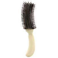 Plastikinis galvos odos masažuoklis Pūkuotas kirpyklos šukos Antistatinis šiaušiantis plaukų šepetys S formos šukos Kirpyklos S-shaped Comb black