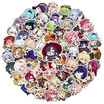 10/30/50/100pcs Genshin Impact Anime Stickers Cute Cartoon Game Sticker DIY Skateboard Phone Luggage Graffiti Decals Decoration